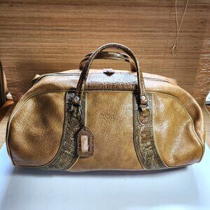 Vintage MacGregor Weekender Bag Brown Leather Travel Overnight Duffle Bag
